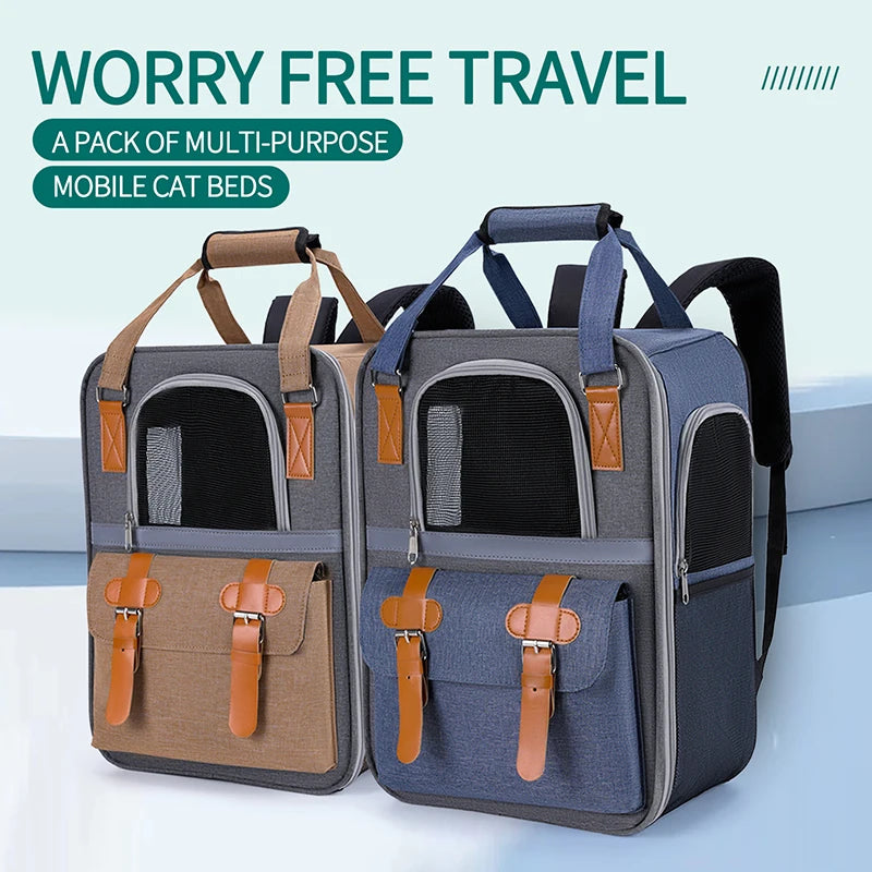 Pet Backpack, Portable Travel Backpack Dogs and Cats Travel
