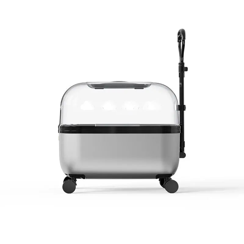 Pet Stroller Cat Bag Trolley Box Dog Travel Suitcase