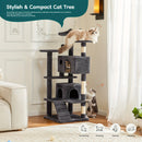54" Multi-Level Cat Tree Tower with Scratching Posts and Condo